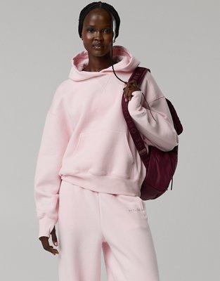 OFFLINE By Aerie Cloud Fleece Classic Length Hoodie - Pink Petal