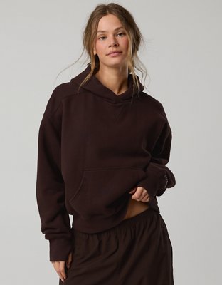 OFFLINE By Aerie Cloud Fleece Classic Length Hoodie - Deep Earth
