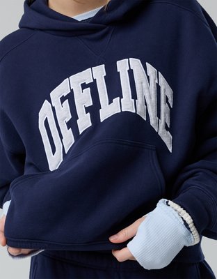 OFFLINE By Aerie Cloud Fleece Classic Length Hoodie - Classic Navy