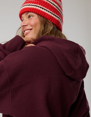 OFFLINE By Aerie Cloud Fleece Classic Length Hoodie - Royal Berry