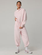 OFFLINE By Aerie Cloud Fleece Oversized Mockneck Sweatshirt - Pink Petal