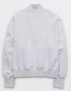 OFFLINE By Aerie Cloud Fleece Seamed Quarter Zip Sweatshirt - Light Heather Gray