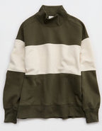 OFFLINE By Aerie Cloud Fleece Oversized Mockneck Sweatshirt - Festive Olive