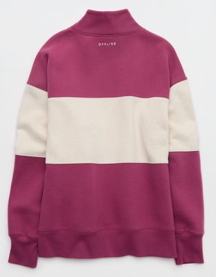 OFFLINE By Aerie Cloud Fleece Oversized Mockneck Sweatshirt - Autumn Jam