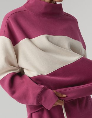 OFFLINE By Aerie Cloud Fleece Oversized Mockneck Sweatshirt - Autumn Jam