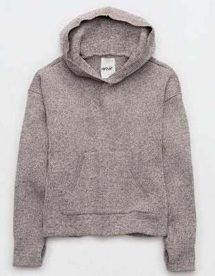 OFFLINE By Aerie Sweater Hoodie - Heathered Taupe