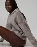OFFLINE By Aerie Sweater Hoodie - Heathered Taupe