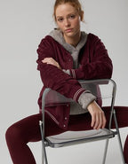 OFFLINE By Aerie Suede Bomber Jacket - Royal Berry