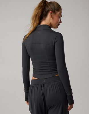 OFFLINE By Aerie The Hugger Full Zip Jacket - Smoked Gray