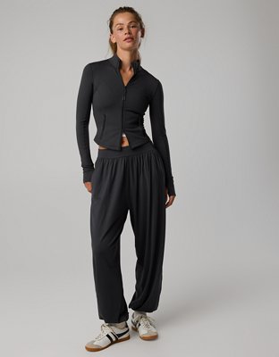 OFFLINE By Aerie The Hugger Full Zip Jacket - Smoked Gray