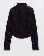 OFFLINE By Aerie The Hugger Full Zip Jacket - True Black