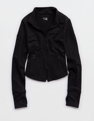 OFFLINE By Aerie The Hugger Full Zip Jacket - True Black