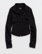OFFLINE By Aerie The Hugger Full Zip Jacket - True Black