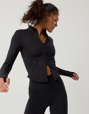 OFFLINE By Aerie The Hugger Full Zip Jacket - True Black