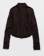 OFFLINE By Aerie The Hugger Full Zip Jacket - Deep Earth