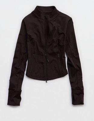 OFFLINE By Aerie The Hugger Full Zip Jacket - Deep Earth