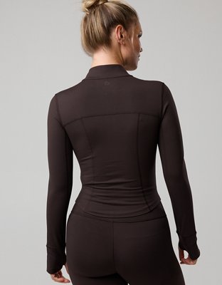 OFFLINE By Aerie The Hugger Full Zip Jacket - Deep Earth