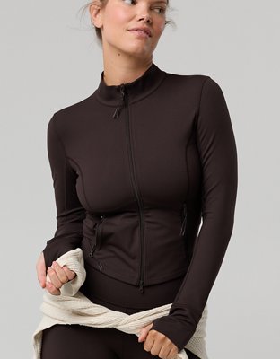 OFFLINE By Aerie The Hugger Full Zip Jacket - Deep Earth
