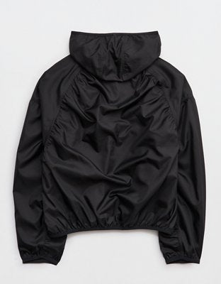 OFFLINE By Aerie Ruched Nylon Quarter Zip - True Black