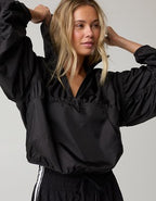 OFFLINE By Aerie Ruched Nylon Quarter Zip - True Black