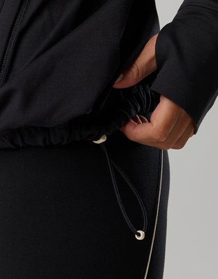OFFLINE By Aerie The Hugger Oversized Full Zip Jacket - True Black
