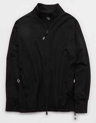 OFFLINE By Aerie The Hugger Oversized Full Zip Jacket - True Black