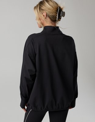 OFFLINE By Aerie The Hugger Oversized Full Zip Jacket - True Black