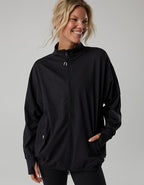 OFFLINE By Aerie The Hugger Oversized Full Zip Jacket - True Black