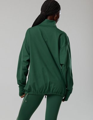 OFFLINE By Aerie The Hugger Oversized Full Zip Jacket - Rugged Green