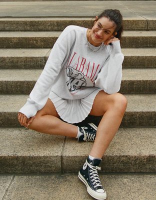 Alabama Crimson Tide OFFLINE By Aerie Crewneck - Heather Gray