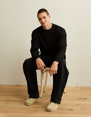 AE Boxy Fit Garment-Washed Thermal Shirt