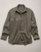 AE77 Premium Relaxed Linen Button-Up Shirt - Green