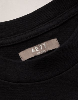 AE77 Premium Boxy T-Shirt - Black