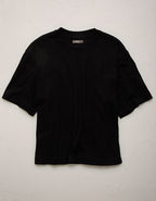 AE77 Premium Boxy T-Shirt - Black