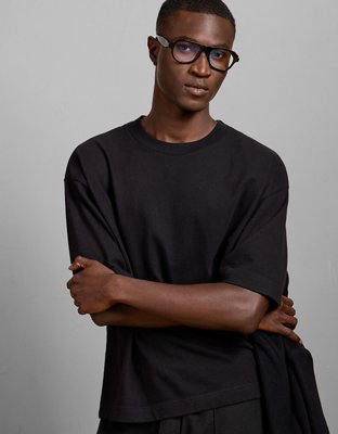 AE77 Premium Boxy T-Shirt - Black