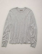 AE77 Premium Merino Wool Sweater - Light Heather Gray