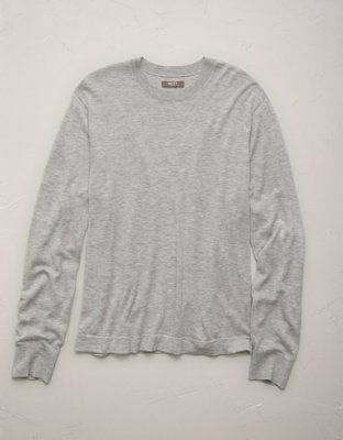 AE77 Premium Merino Wool Sweater - Light Heather Gray