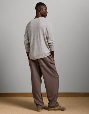 AE77 Premium Merino Wool Sweater - Light Heather Gray