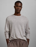 AE77 Premium Merino Wool Sweater - Light Heather Gray