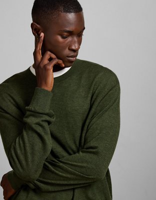 AE77 Premium Merino Wool Sweater - Olive