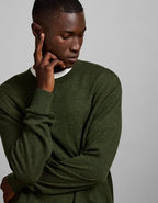 AE77 Premium Merino Wool Sweater - Olive