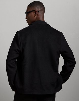 AE77 Premium Wool-Blend Blazer - Black