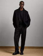 AE77 Premium Wool-Blend Blazer - Black