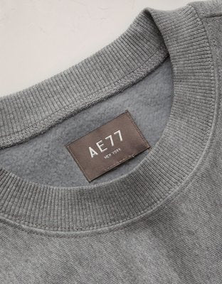 AE77 Premium Oversized Crewneck Sweatshirt - Heather Gray
