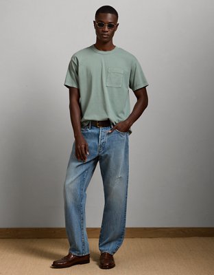 AE77 Premium Military Pocket T-Shirt - Blue