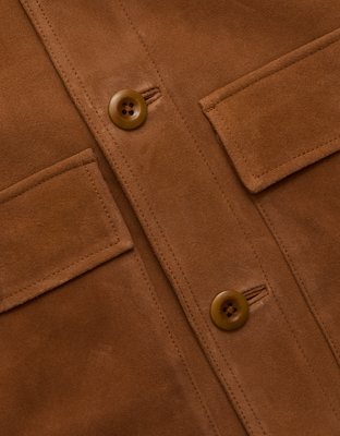 AE77 Suede Trucker Jacket - Cognac