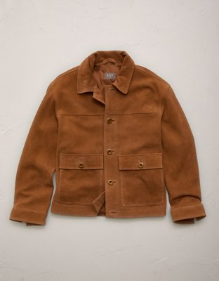 AE77 Suede Trucker Jacket - Cognac