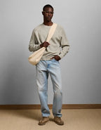 AE77 Garment-Washed Raglan Sweater - Grey