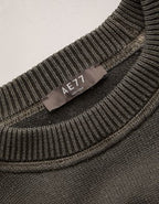 AE77 Garment-Washed Raglan Sweater - Dark Brown