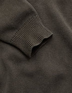AE77 Garment-Washed Raglan Sweater - Dark Brown